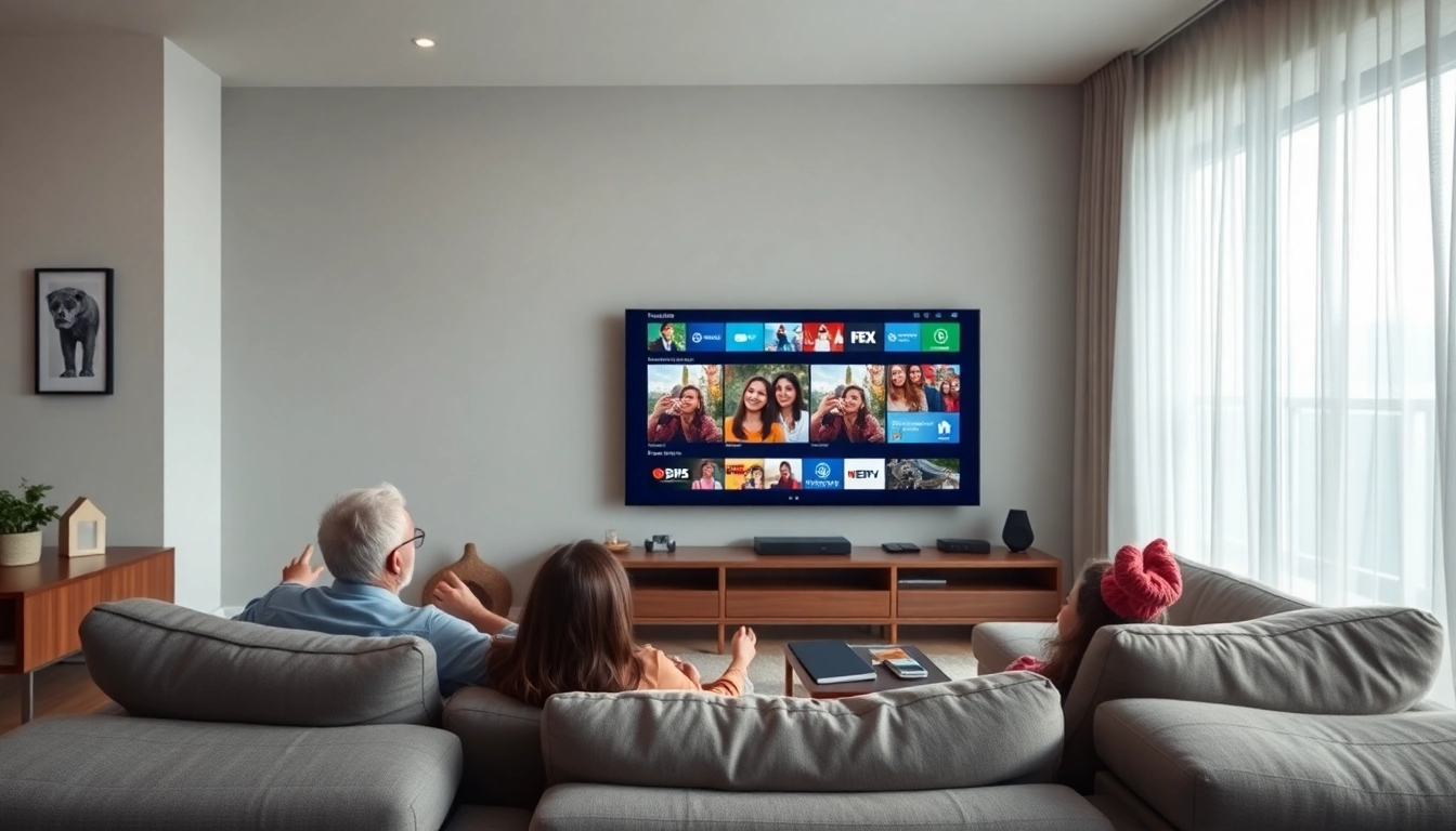 Experience diverse content with abonnement iptv in a cozy family living room setting.