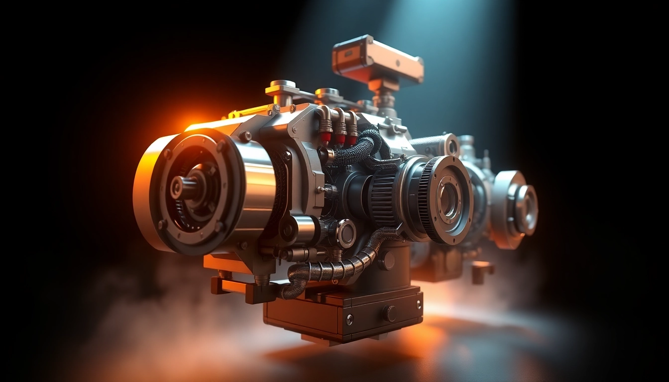 Visualizing technische Animation of advanced machinery displaying intricate components in motion.