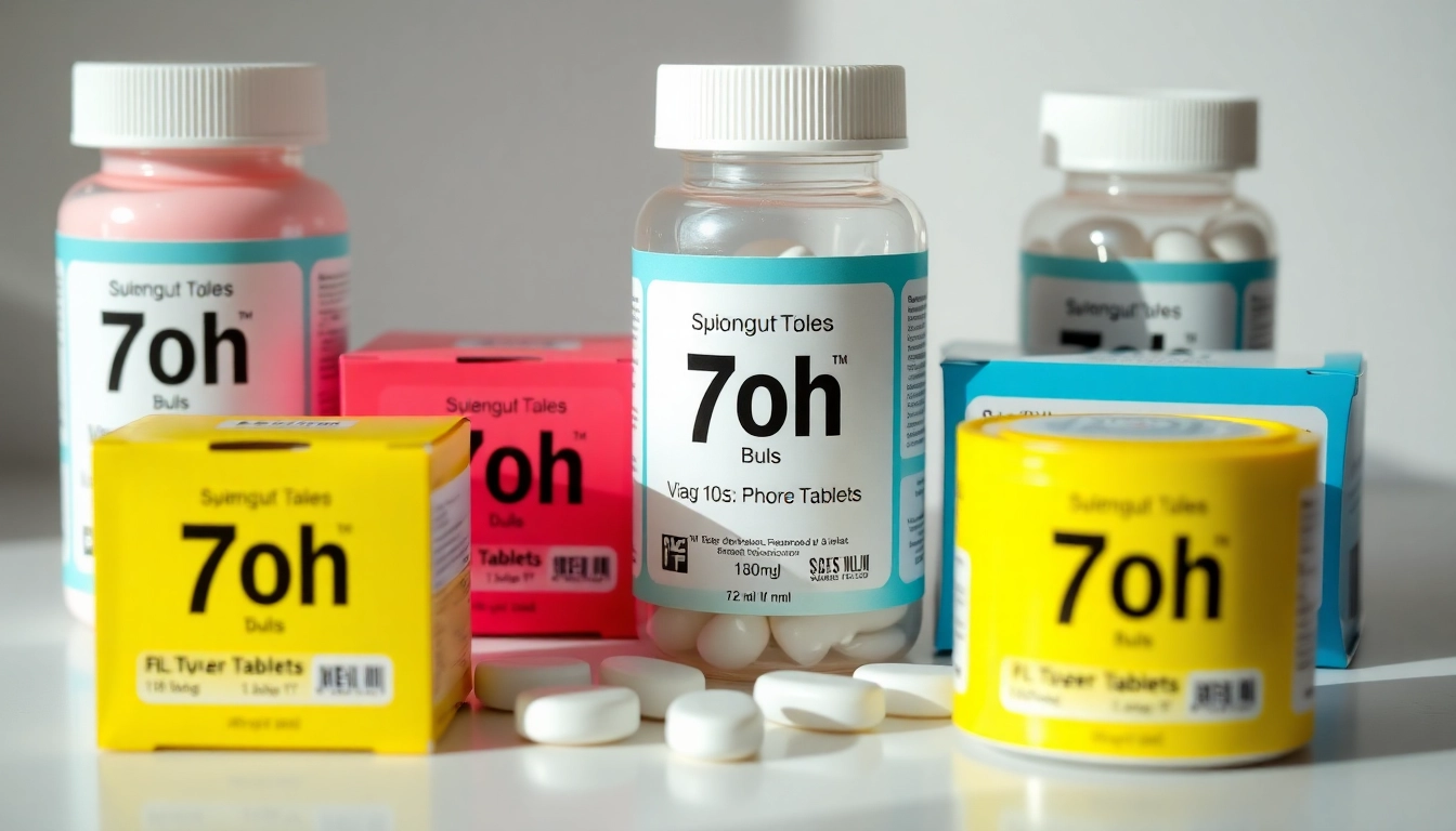 Showcasing high-quality bulk 7oh tablets in vibrant packaging, emphasizing clarity and details.