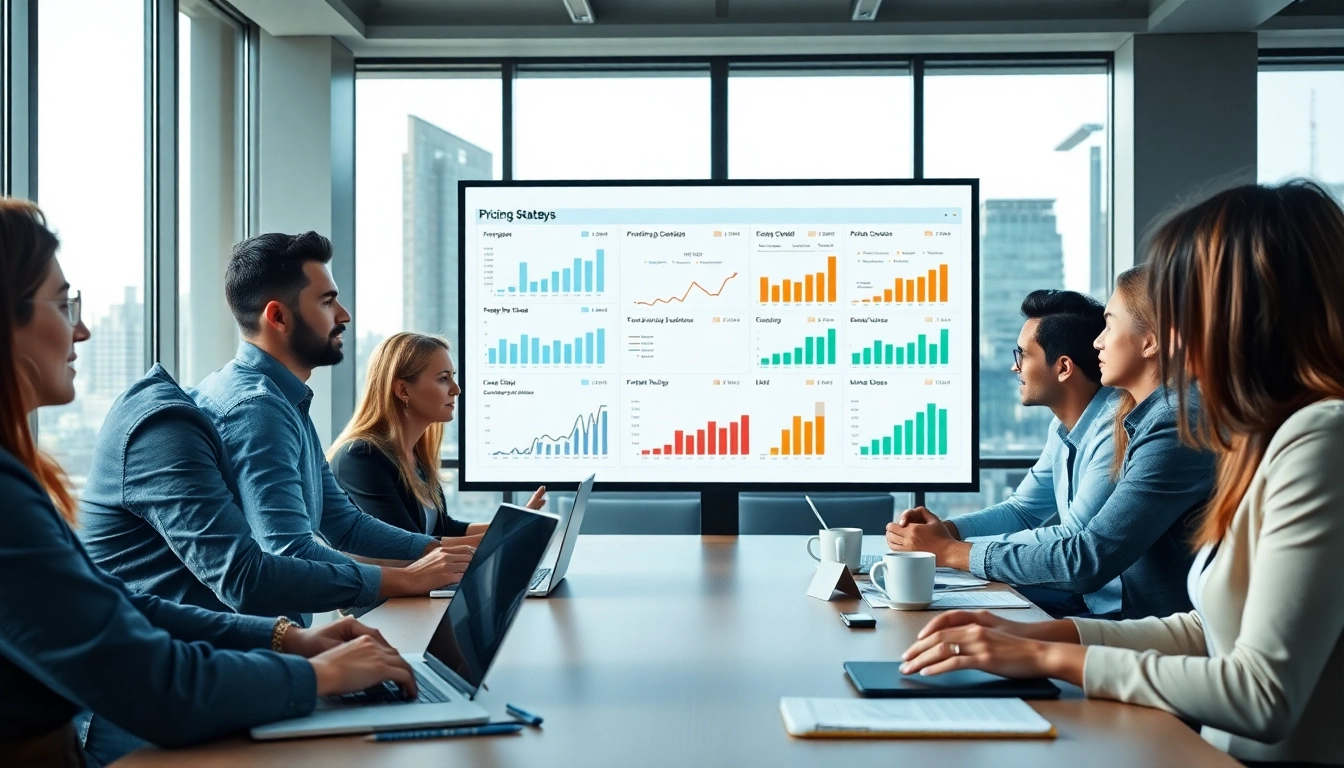 Find competitor pricing strategies in action during a professional business meeting.