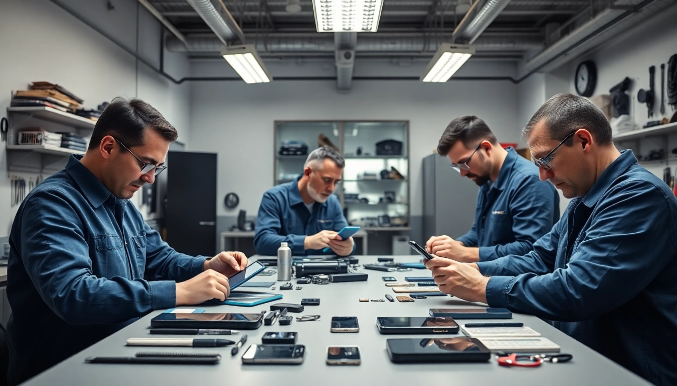 Riparazione cellulari a Torino per smartphone con un tecnico esperto al lavoro.