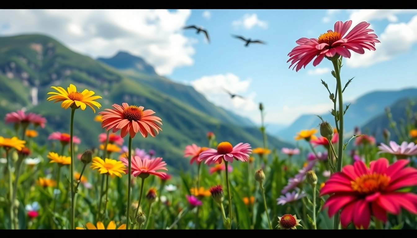 Admire vibrant wildflowers at www.sudswild.com against a breathtaking mountain backdrop.