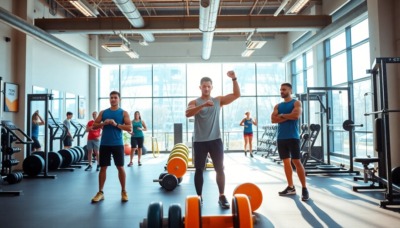 Trainers showcase fitness routines at the best gym in Jersey City, featuring modern equipment and lively atmosphere.