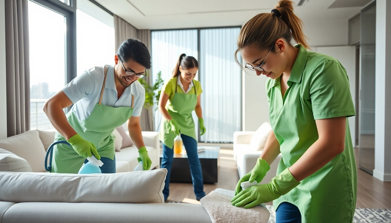 Trained professionals conducting bond cleaning in a Brisbane apartment, ensuring immaculate results.