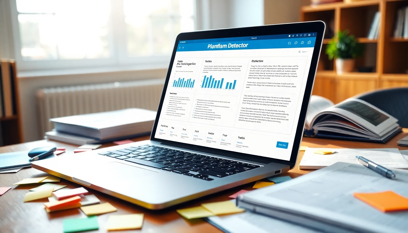 Analyze your content effectively with a plagiarism detector tool on a modern laptop.
