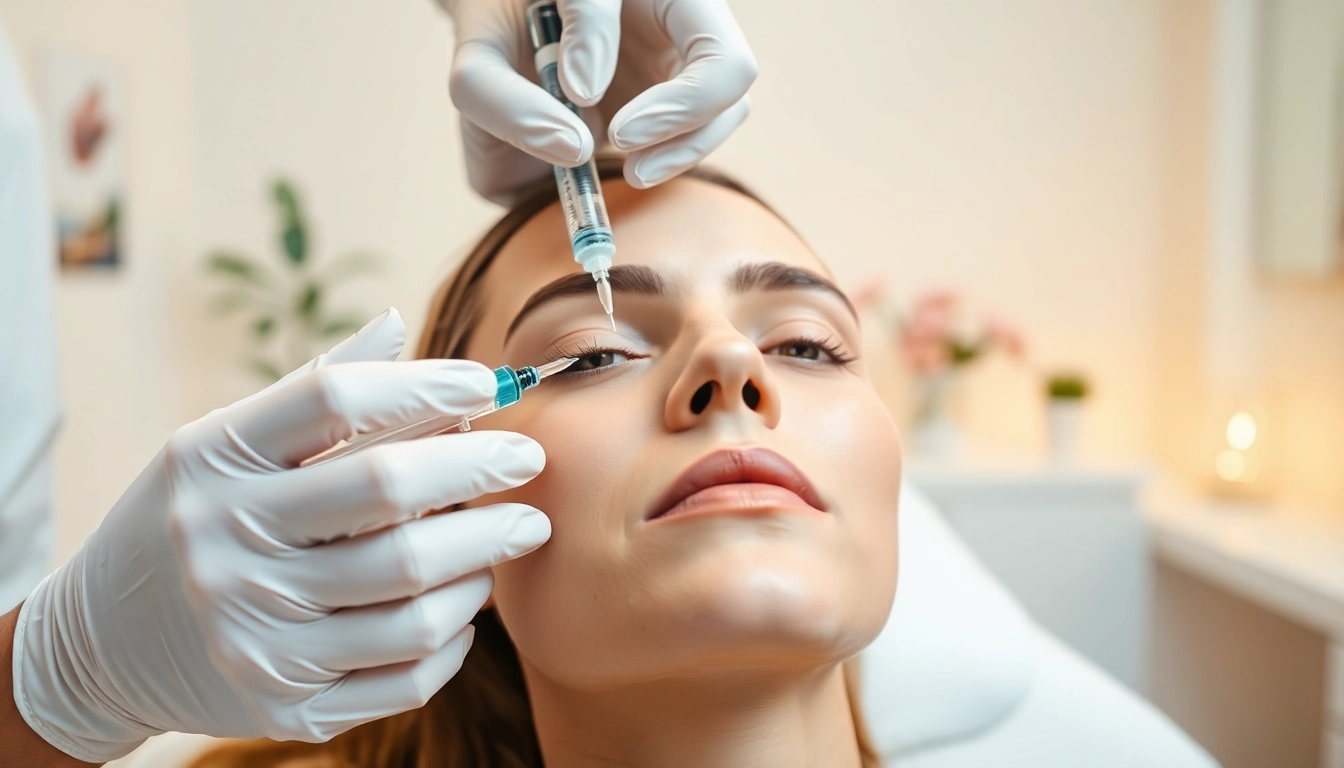 Experience the benefits of a wrinkle relaxer treatment with a professional in a calming clinic.