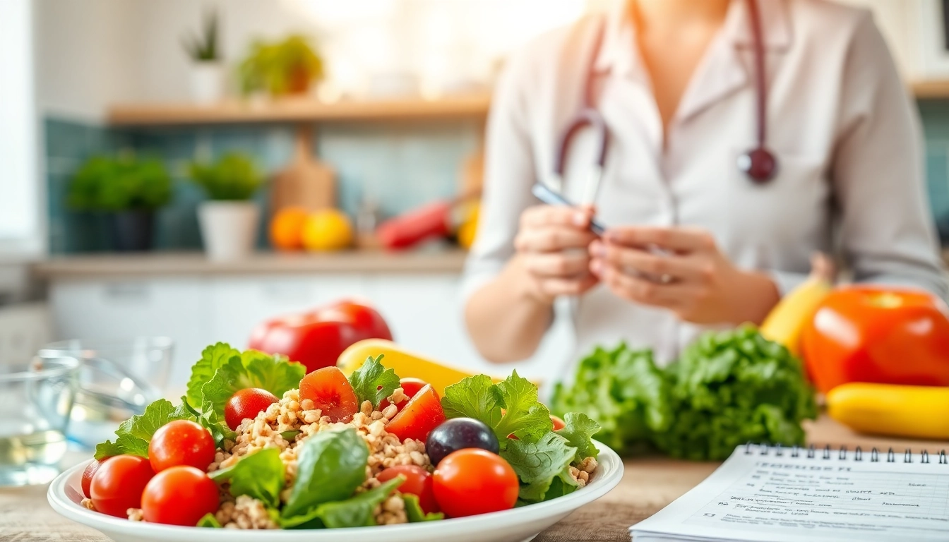 The best diet to lose weight with a nutritionist's plate of fresh foods.