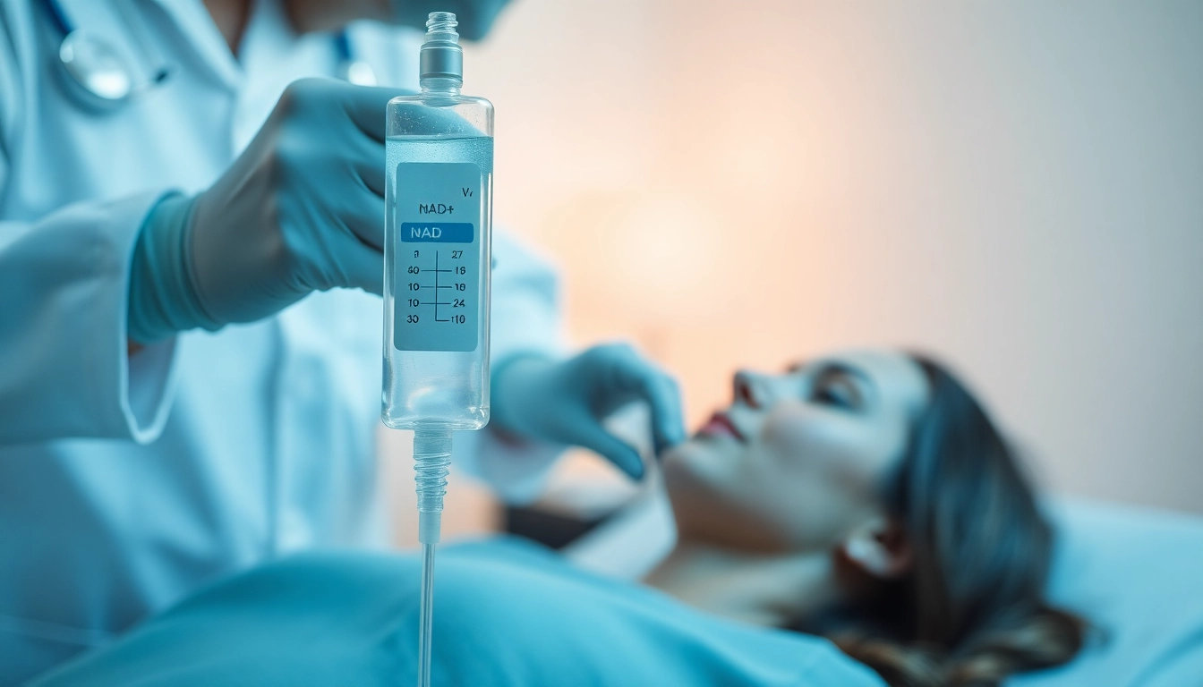 Receive NAD+ IV therapy near me in a calm clinic environment with a skilled healthcare provider.