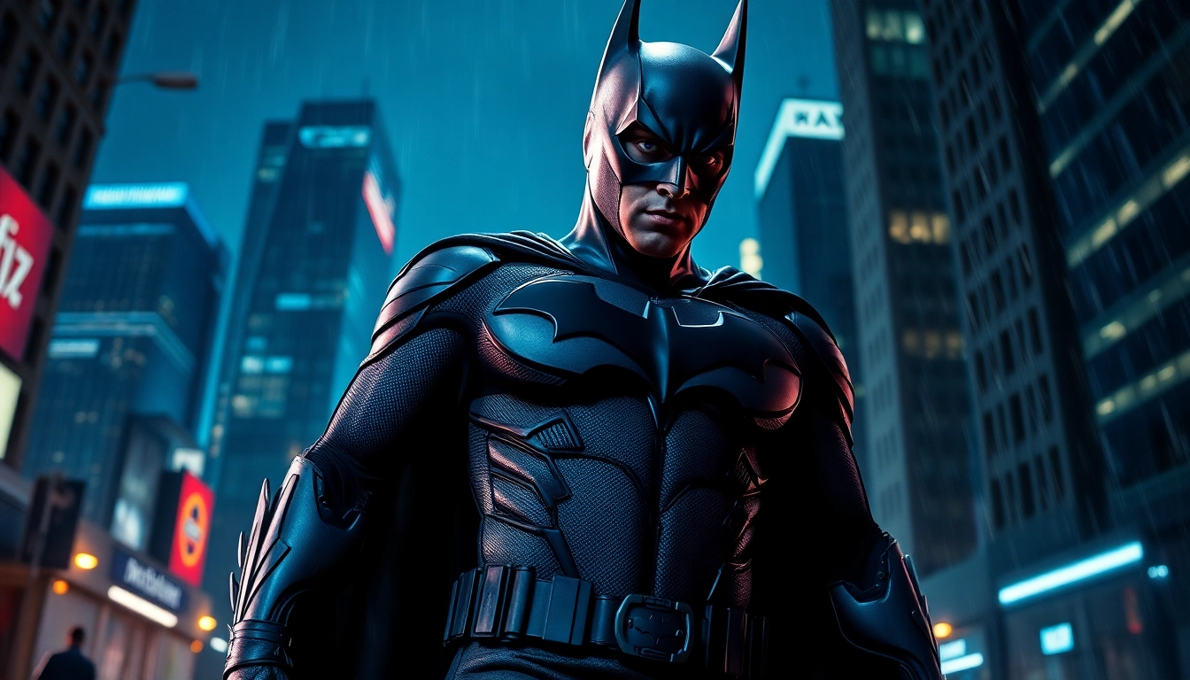 Game batman138 menampilkan superhero dalam aksi di Gotham City yang dramatis dan energik.