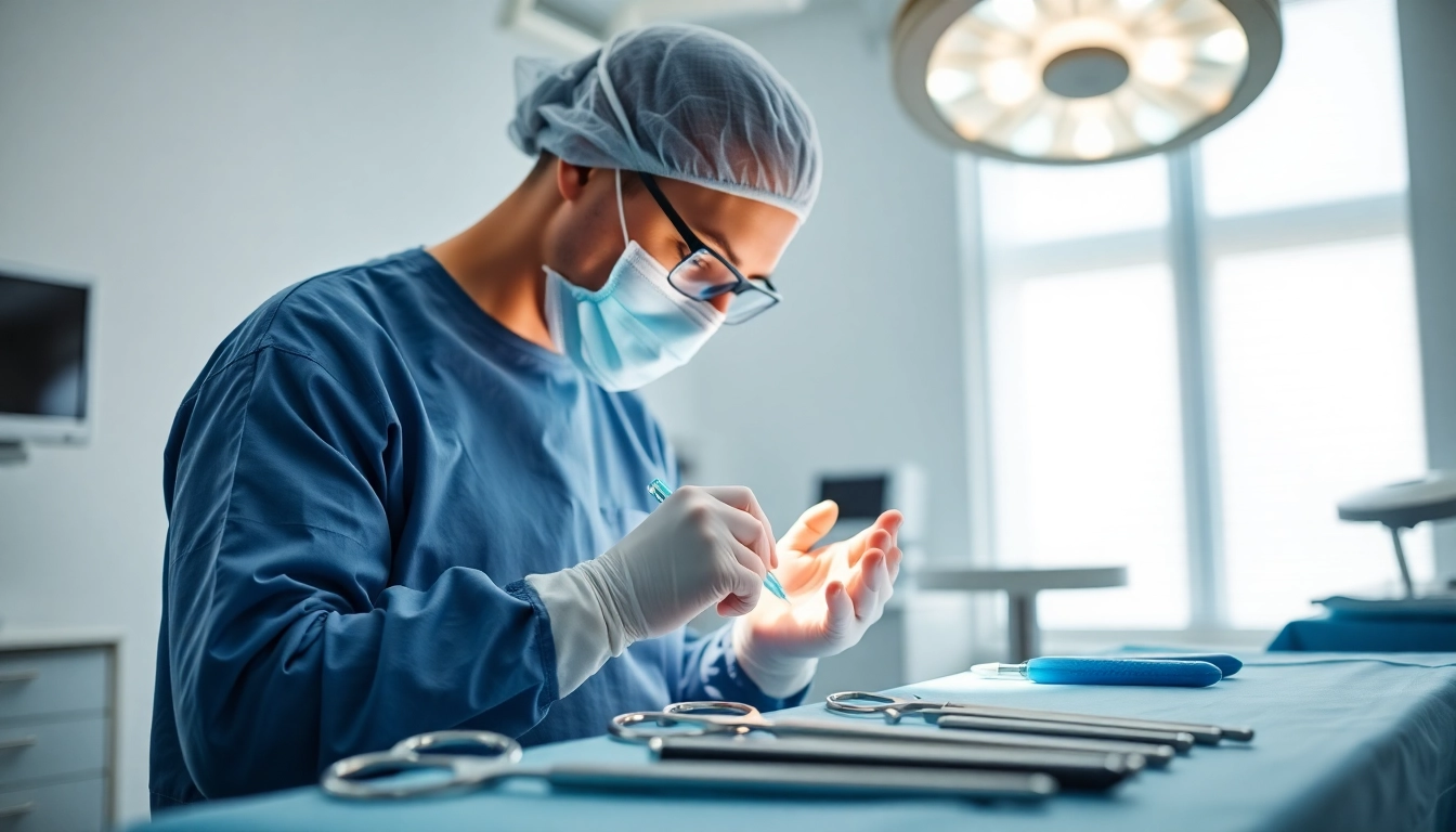 Die Plastische Chirurgie Braunschweig bietet fachkundige Handchirurgie in einem modernen OP-Raum.