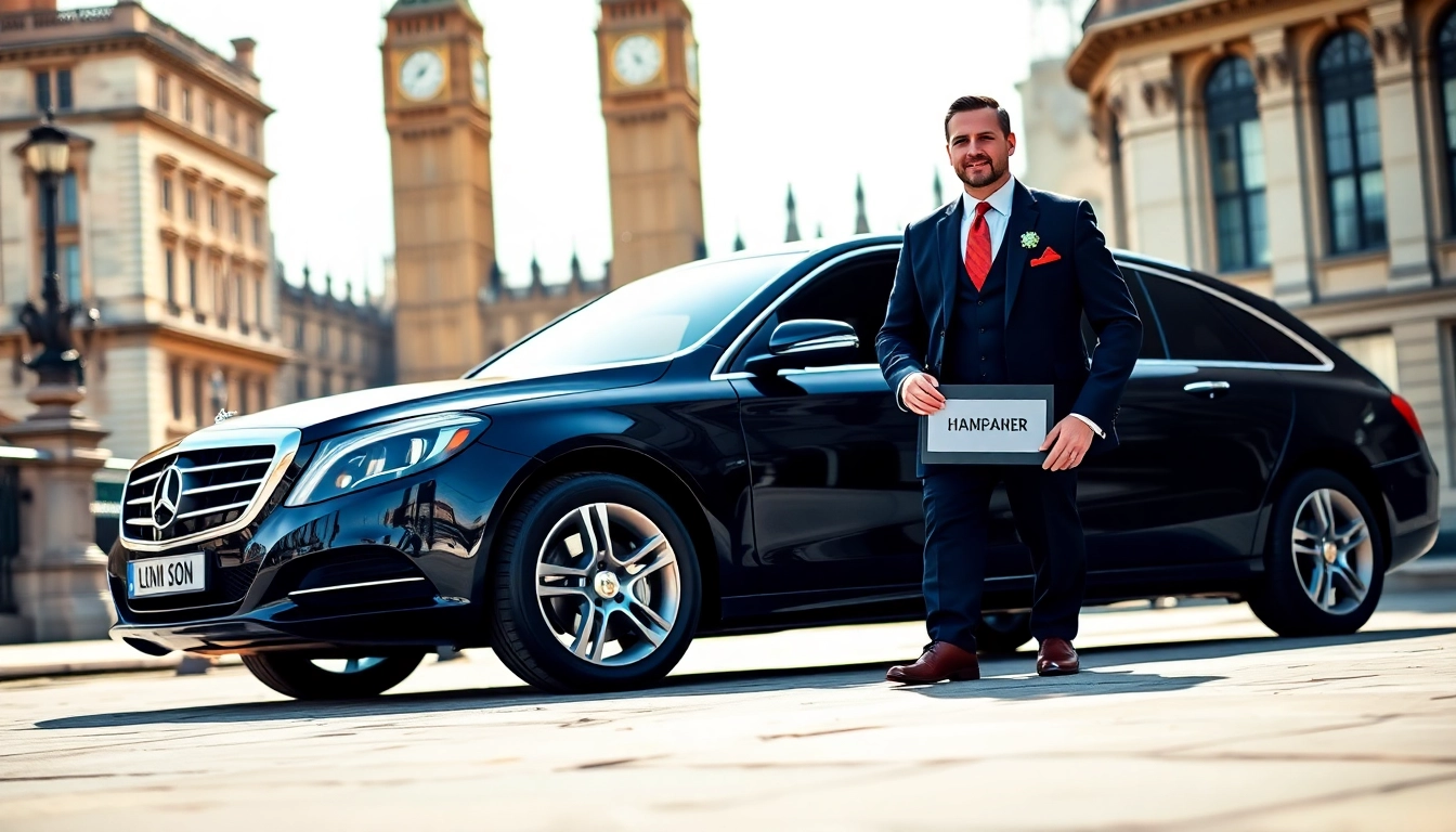 Experience premium chauffeur service london with a luxury vehicle waiting in front of iconic London site.