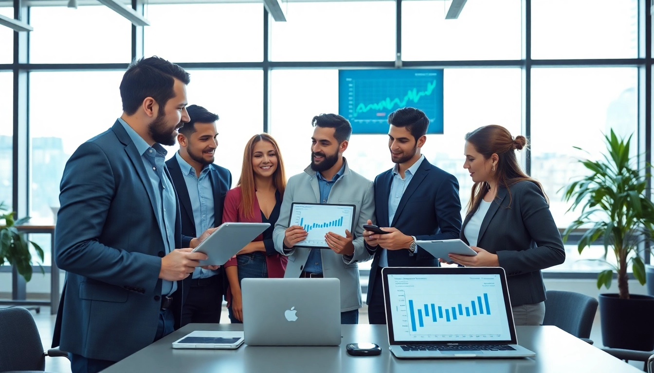 Implementing competitive intelligence for sales with a focused team analyzing market data.