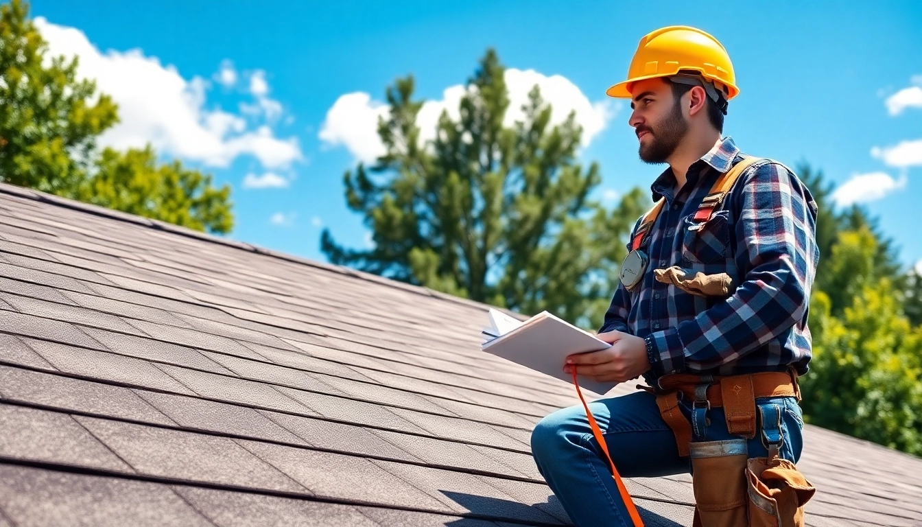Inspecting Roofing Vancouver Wa with a professional contractor at work on a residential roof