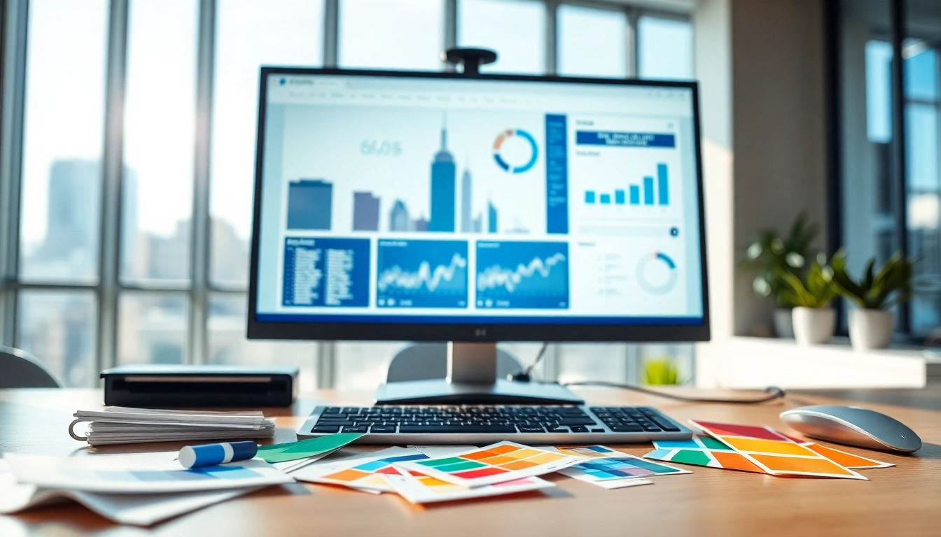 Showcasing a vibrant interactive kc web design interface in a professional workspace.